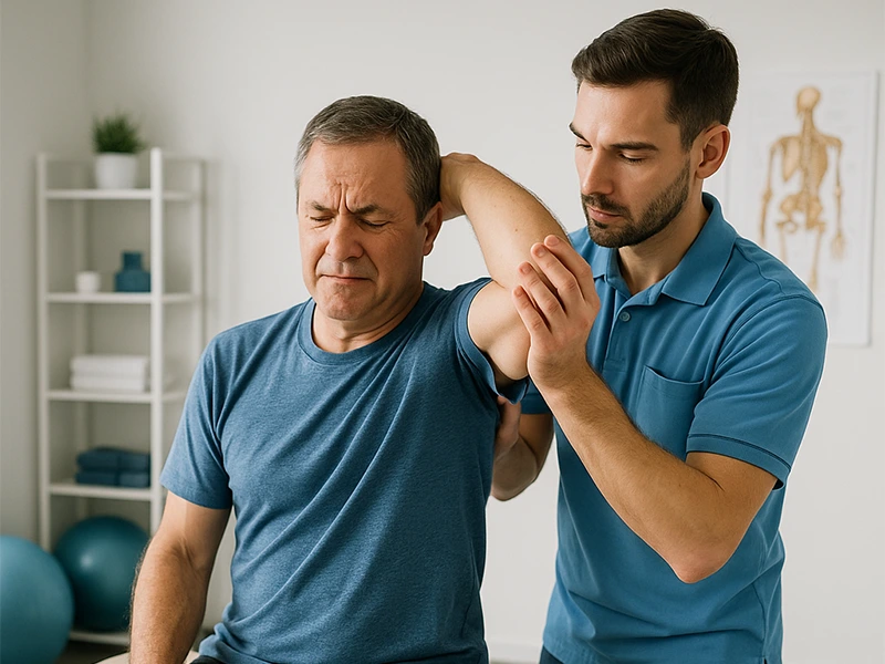 فیزیوتراپی شانه یخ زده در منزل