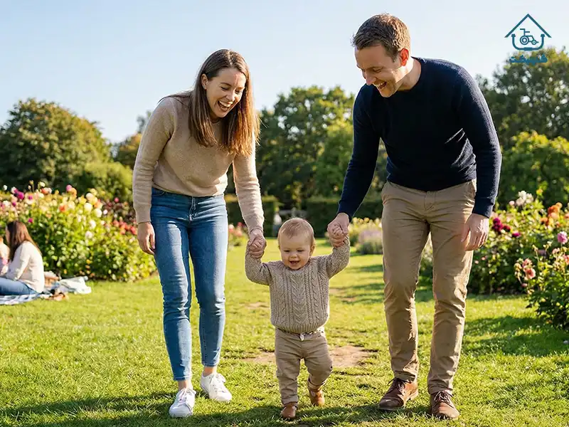 تمرین برای ایستادن نوزاد