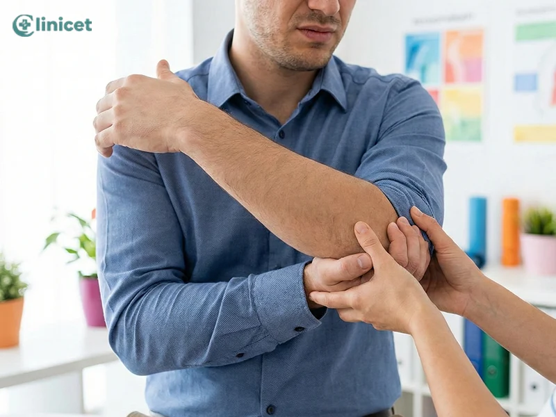 قفل شدن و صاف نشدن آرنج دست