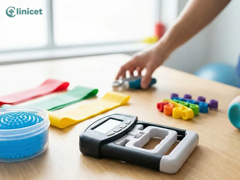 وسایل فیزیوتراپی دست در منزل